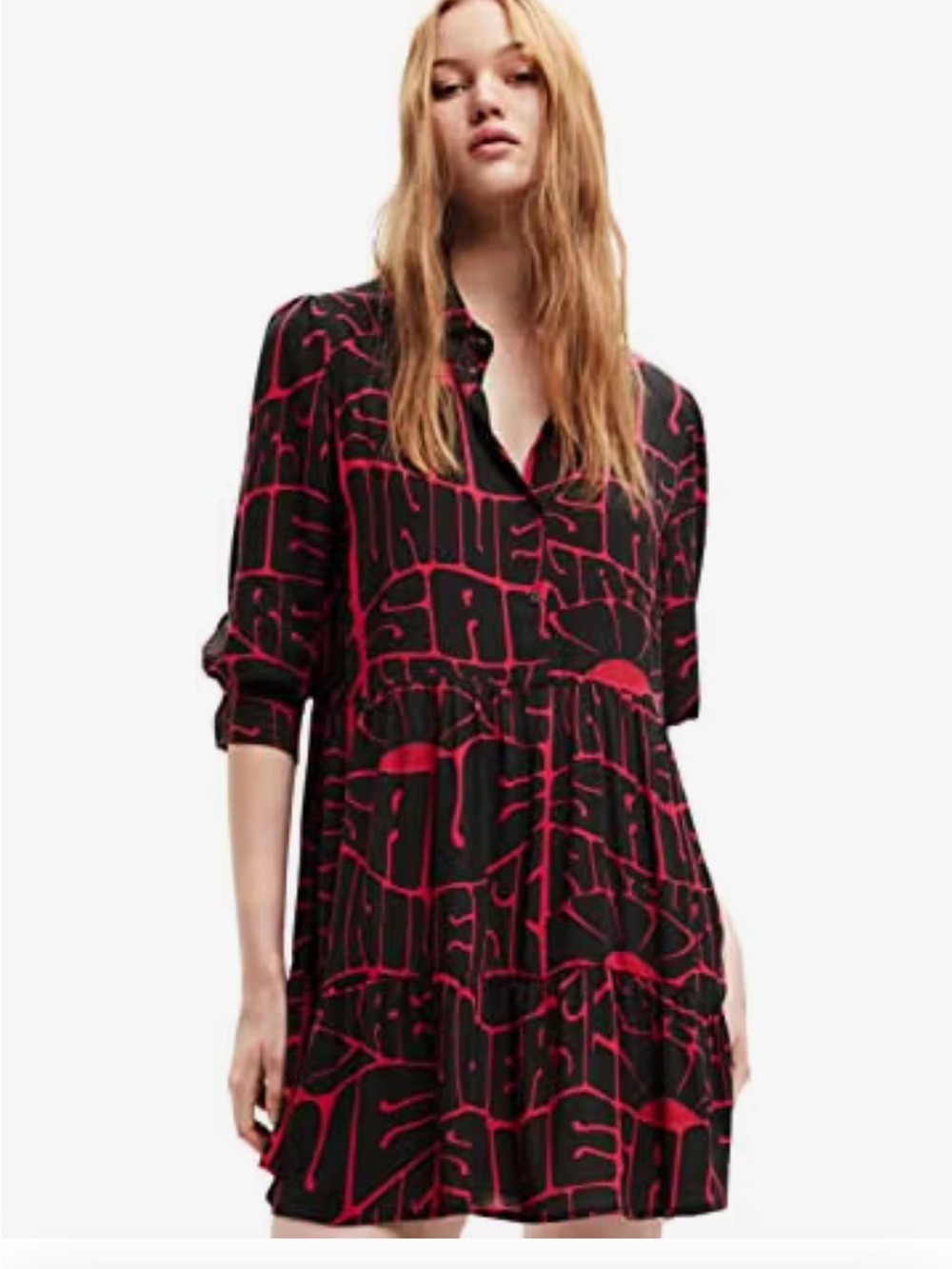 Desigual dress M Save Nature Half sleeve comfort Easy fit NWT